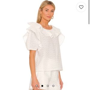 Something Navy eyelet top